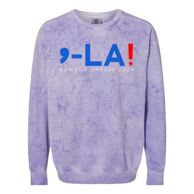 Comma La Kamala Harris 2024 Colorblast Crewneck Sweatshirt