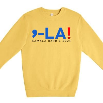 Comma La Kamala Harris 2024 Premium Crewneck Sweatshirt