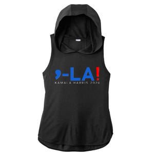 Comma La Kamala Harris 2024 Ladies PosiCharge Tri-Blend Wicking Draft Hoodie Tank