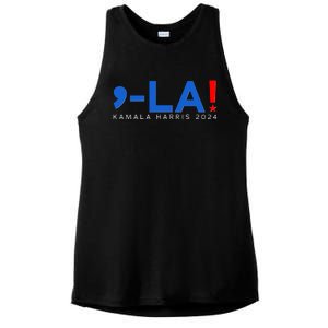 Comma La Kamala Harris 2024 Ladies PosiCharge Tri-Blend Wicking Tank