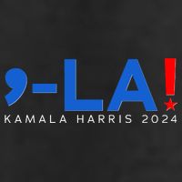 Comma La Kamala Harris 2024 7 Panel Mesh Trucker Snapback Hat