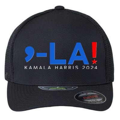 Comma La Kamala Harris 2024 Flexfit Unipanel Trucker Cap