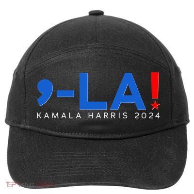 Comma La Kamala Harris 2024 7-Panel Snapback Hat