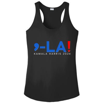 Comma La Kamala Harris 2024 Ladies PosiCharge Competitor Racerback Tank