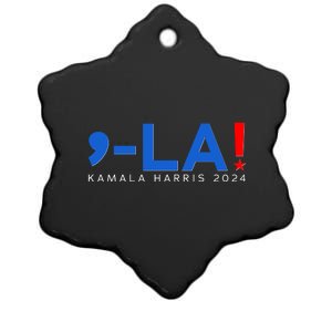 Comma La Kamala Harris 2024 Ceramic Star Ornament