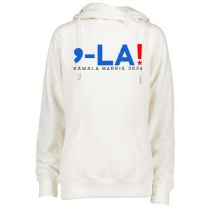 Comma La Kamala Harris 2024 Womens Funnel Neck Pullover Hood