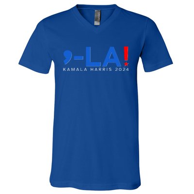 Comma La Kamala Harris 2024 V-Neck T-Shirt