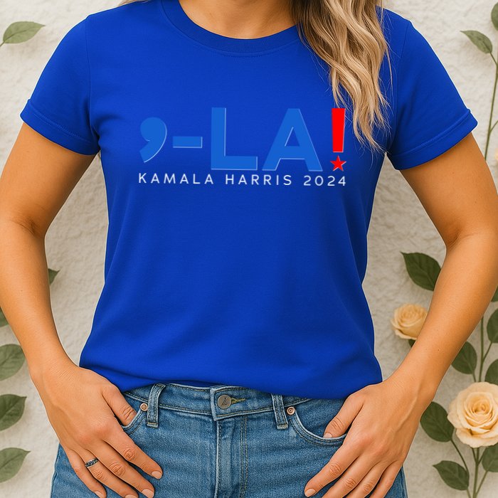 Comma La Kamala Harris 2024 Womens T-Shirt