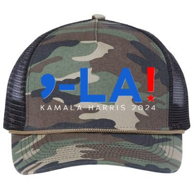 Comma La Kamala Harris 2024 Retro Rope Trucker Hat Cap