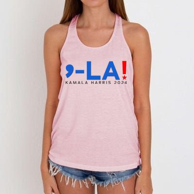 Comma La Kamala Harris 2024 Women's Knotted Racerback Tank