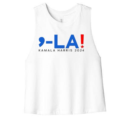 Comma La Kamala Harris 2024 Women's Racerback Cropped Tank