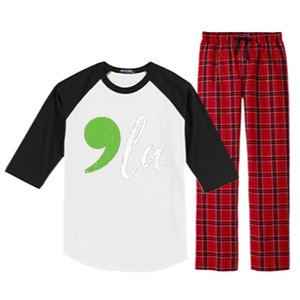 Comma La Kamala Harris Vote 2024 Raglan Sleeve Pajama Set