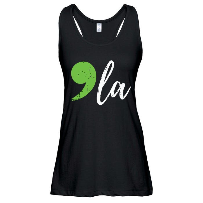 Comma La Kamala Harris Vote 2024 Ladies Essential Flowy Tank