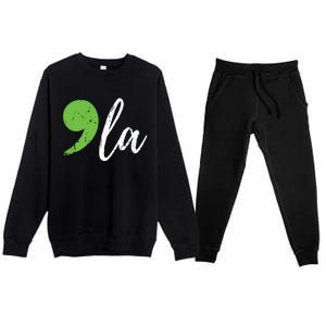 Comma La Kamala Harris Vote 2024 Premium Crewneck Sweatsuit Set