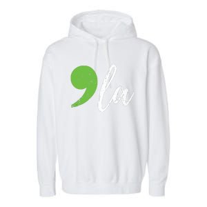 Comma La Kamala Harris Vote 2024 Garment-Dyed Fleece Hoodie