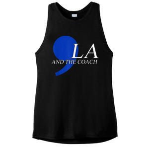 Comma La Kamala Harris Tim Walz Coach 2024 La Comma Ladies PosiCharge Tri-Blend Wicking Tank