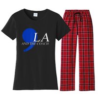 Comma La Kamala Harris Tim Walz Coach 2024 La Comma Women's Flannel Pajama Set