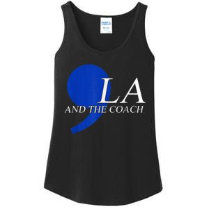 Comma La Kamala Harris Tim Walz Coach 2024 La Comma Ladies Essential Tank