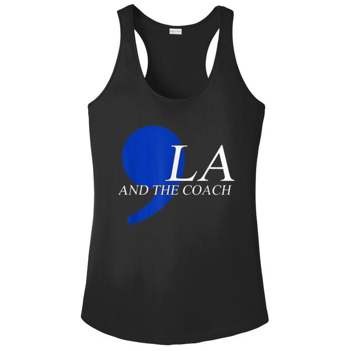 Comma La Kamala Harris Tim Walz Coach 2024 La Comma Ladies PosiCharge Competitor Racerback Tank