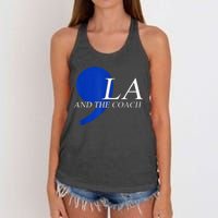 Comma La Kamala Harris Tim Walz Coach 2024 La Comma Women's Knotted Racerback Tank