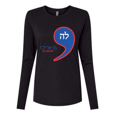 Comma La Kamala Hebrew Alphabet Womens Cotton Relaxed Long Sleeve T-Shirt