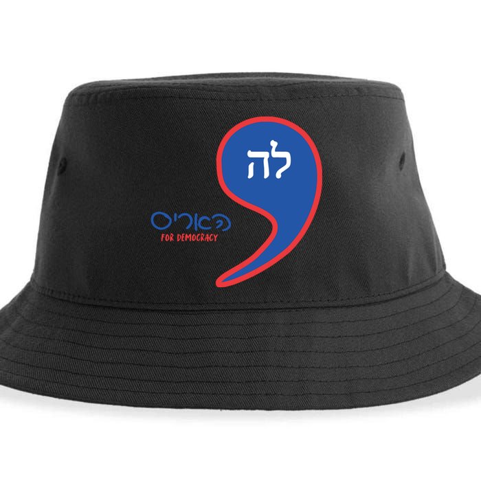 Comma La Kamala Hebrew Alphabet Sustainable Bucket Hat