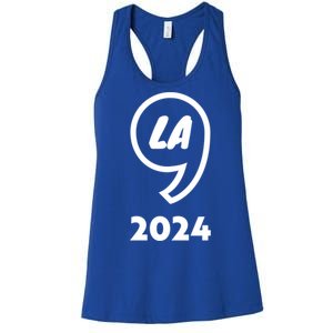 Comma La Kamala Harris 2024 Mvp Vice President Biden Harris Gift Women's Racerback Tank