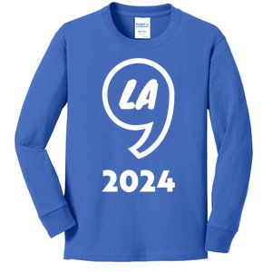 Comma La Kamala Harris 2024 Mvp Vice President Biden Harris Gift Kids Long Sleeve Shirt