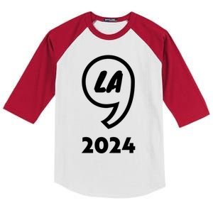 Comma La Kamala Harris 2024 Mvp Vice President Biden Harris Gift Kids Colorblock Raglan Jersey