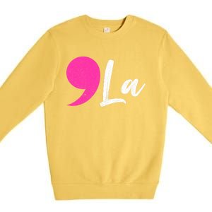 Comma La Kamala Harris President Premium Crewneck Sweatshirt