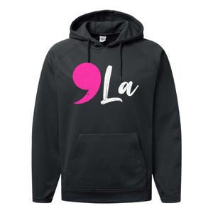 Comma La Kamala Harris President Performance Fleece Hoodie