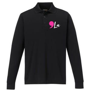 Comma La Kamala Harris President Performance Long Sleeve Polo