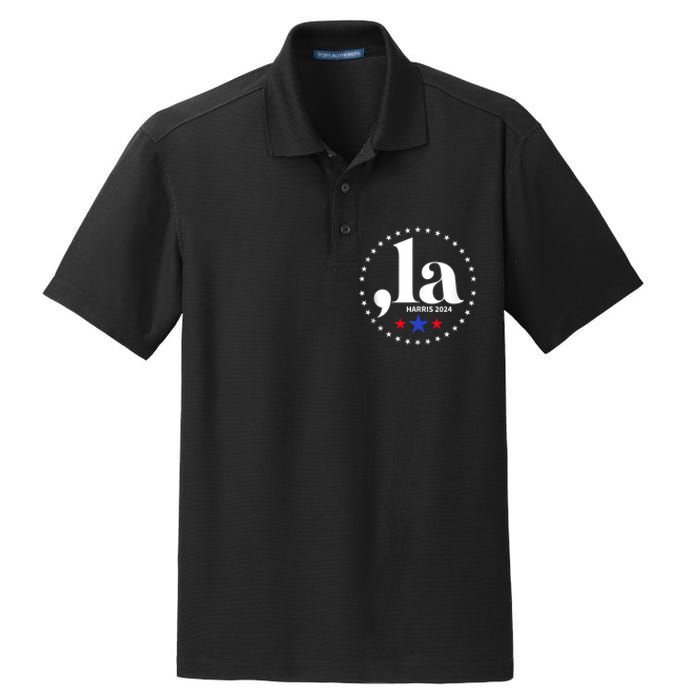 Comma La Kamala Harris For President 2024 Funny Kamala Us Dry Zone Grid Polo