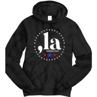 Comma La Kamala Harris For President 2024 Funny Kamala Us Tie Dye Hoodie