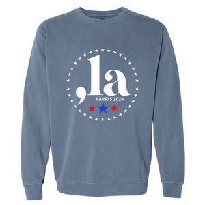 Comma La Kamala Harris For President 2024 Funny Kamala Us Garment-Dyed Sweatshirt