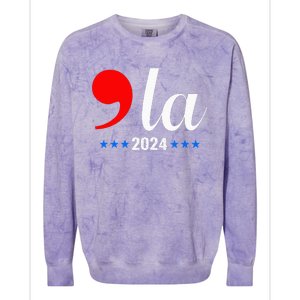 Comma + La Kamala Harris For President 2024 Colorblast Crewneck Sweatshirt