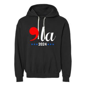 Comma + La Kamala Harris For President 2024 Garment-Dyed Fleece Hoodie