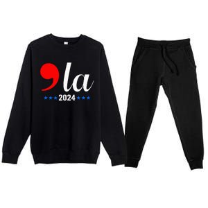 Comma + La Kamala Harris For President 2024 Premium Crewneck Sweatsuit Set