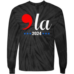 Comma + La Kamala Harris For President 2024 Tie-Dye Long Sleeve Shirt