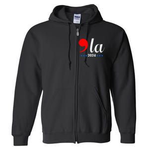 Comma + La Kamala Harris For President 2024 Full Zip Hoodie