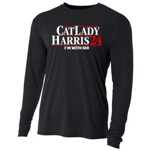 Cat Lady Kamala Harris 2024 IM With Her Cooling Performance Long Sleeve Crew