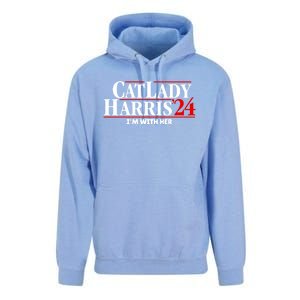 Cat Lady Kamala Harris 2024 IM With Her Unisex Surf Hoodie