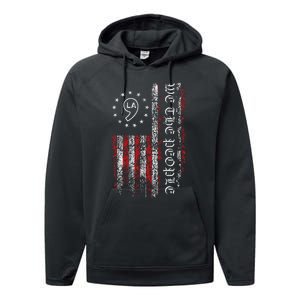 Comma La Kamala Harris 2024 We The People Us Flag Performance Fleece Hoodie