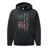 Comma La Kamala Harris 2024 We The People Us Flag Performance Fleece Hoodie