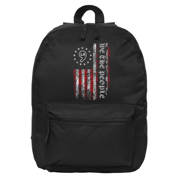 Comma La Kamala Harris 2024 We The People Us Flag 16 in Basic Backpack