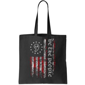 Comma La Kamala Harris 2024 We The People Us Flag Tote Bag