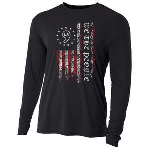 Comma La Kamala Harris 2024 We The People Us Flag Cooling Performance Long Sleeve Crew