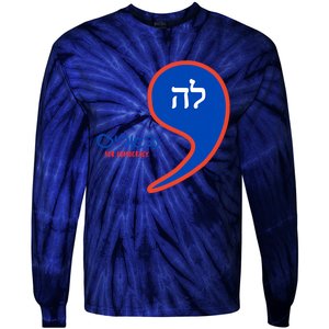 Comma La Kamala Hebrew Alphabet Tie-Dye Long Sleeve Shirt