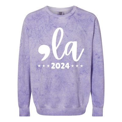 Comma La Kamala Harris 2024 Colorblast Crewneck Sweatshirt