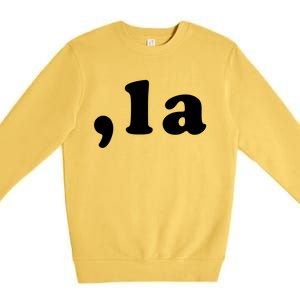 Comma La Kamala Harris Gift Premium Crewneck Sweatshirt